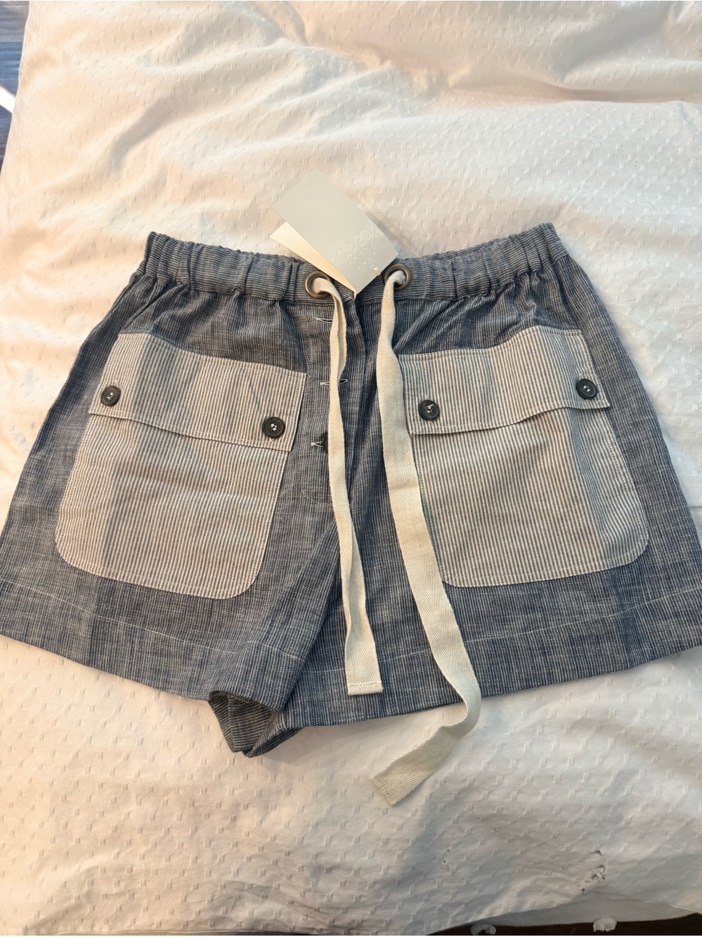 Ulla Johnson Gracie Granite Stripe Shorts